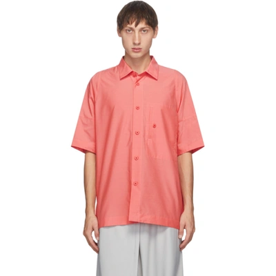 132 5. Issey Miyake Pink Men 1 Short Sleeve Shirt In 22pink