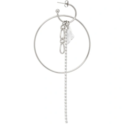 Justine Clenquet Silver Kate Single Earring In Palladium