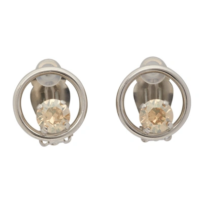 Justine Clenquet Silver Suzanne Clip-on Earrings In Palladium