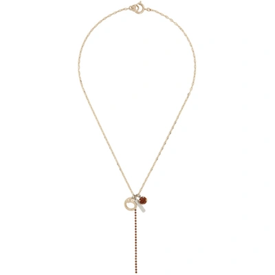 Justine Clenquet Silver And Gold Mel Necklace In Pallad/gold