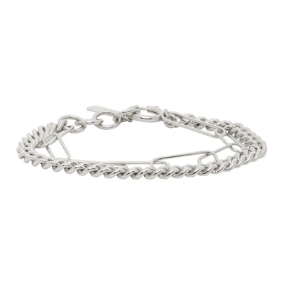 Justine Clenquet Silver Nico Bracelet In Palladium