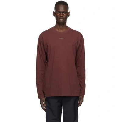 Ambush Logo Print Long-sleeve T-shirt In Wine