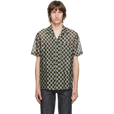 Goodfight Geometric-print Short-sleeved Shirt In Green