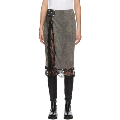 Christopher Kane Black Crystal Mesh Skirt