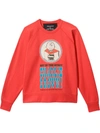 Marc Jacobs Red Peanuts Edition French Terry Sweatshirt In Washed Red