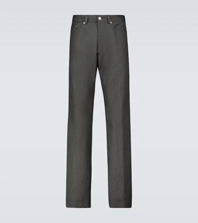 Slacks and Chinos Full-length trousers Grey Dries Van Noten Woollen Trousers in Grey Womens Clothing Trousers 