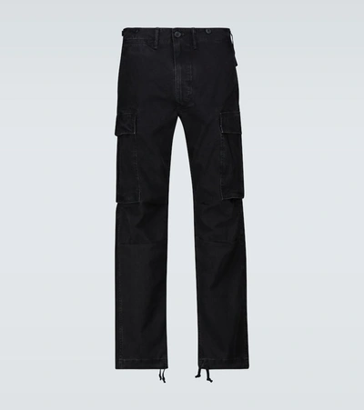 Rrl Cotton Cargo Pants In Black
