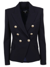 Balmain Notched Lapel 6 Button Double In Black