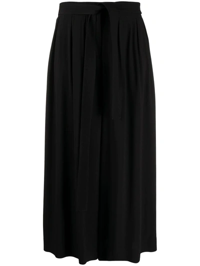 Loewe Viscose Crop Trousers In Black In Black