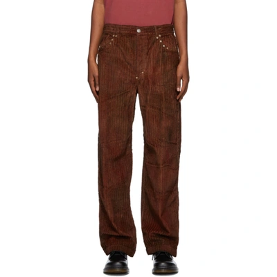 Phipps Tie-dye Studded Cotton-corduroy Trousers In Forest Multi