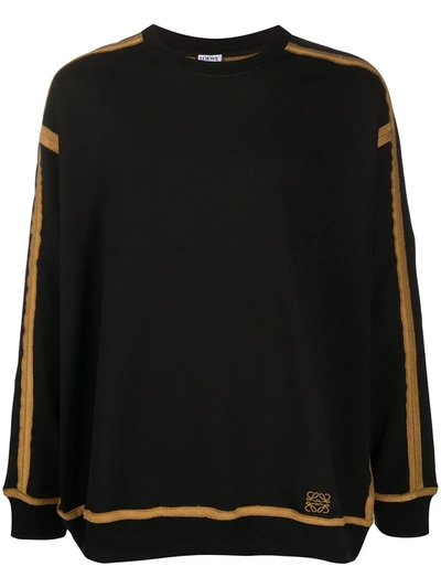 Loewe Contrast Trim Sweatshirt In Black
