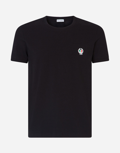 Dolce & Gabbana Bi-elastic T-shirt In Cotton Jersey In Black