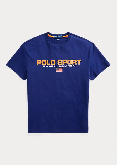 Polo Ralph Lauren Jersey Graphic Logo T-shirt In Fall Royal