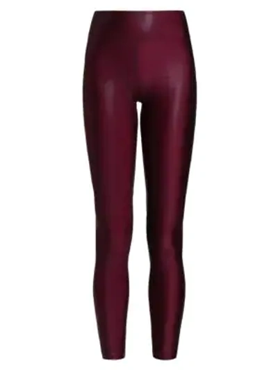 Heroine Sport Marvel Metallic Leggings In Ruby