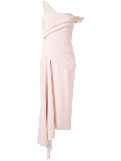 Rachel Gilbert Magnolia Asymmetric Dress In Pink