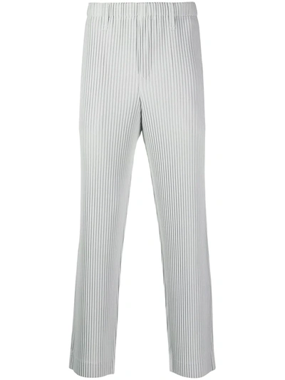 Issey Miyake Pleated Regular Trousers In Grey