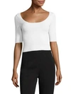 Elizabeth And James Maisy Textured Cropped Top In White