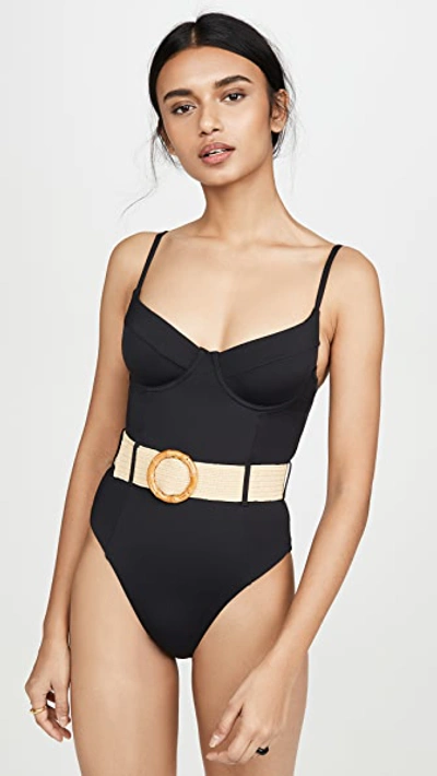 Weworewhat Danielle One-piece Swimsuit In Black