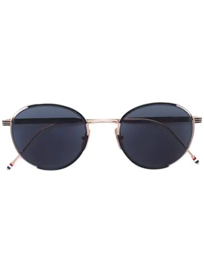 Thom Browne Round Frame Sunglasses In Black
