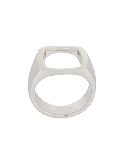 Tom Wood Open Cushion Ring In Silver