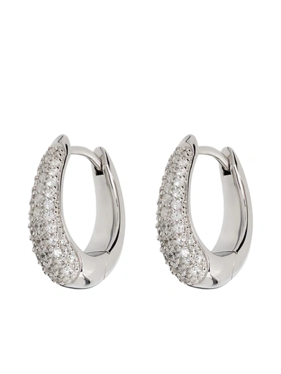 Tom Wood Women's Liz Sterling Silver & Cubic Zirconia Tapered Hoop Earrings