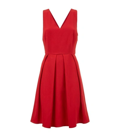 Claudie Pierlot Rire Crepe Mini Dress In Ruby