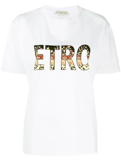 Etro White Cotton Teddy T-shirt