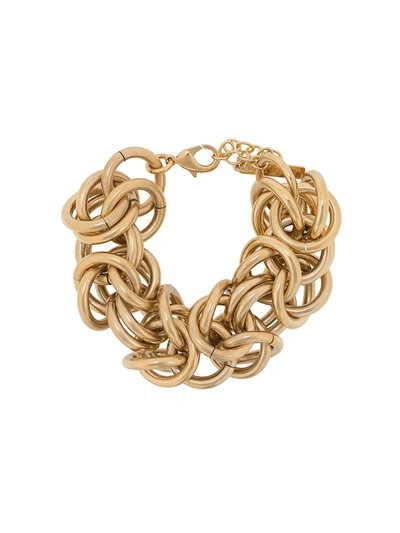 Alberta Ferretti Oversized Chain Link Bracelet In Gold