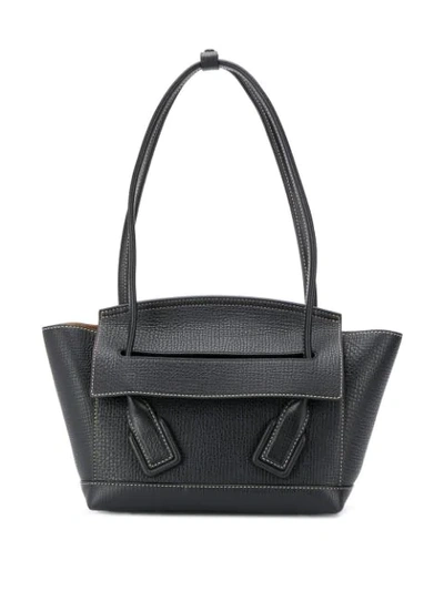 Bottega Veneta Arco 33 Leather Top Handle Bag In Black