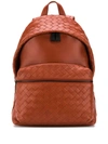 Bottega Veneta New Intrecciato Leather Backpack In Brown