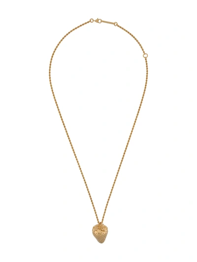 Ambush Necklace With Strawberry Charm In Gold