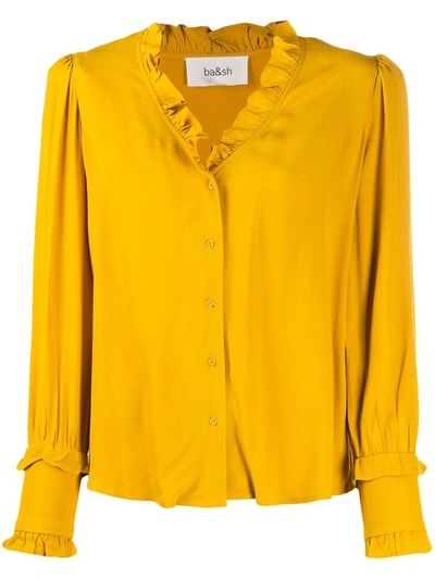 Ba&sh Unity Ruffled Blouse In Yellow