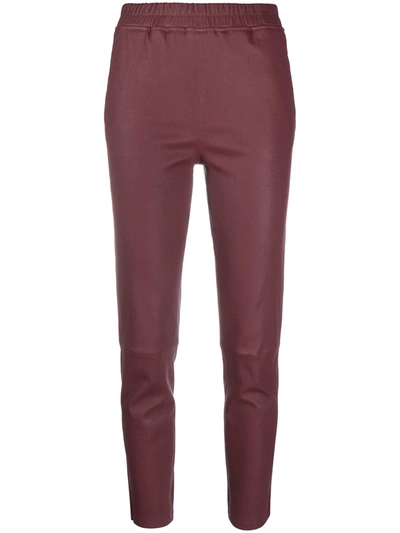 Arma Mid-rise Cropped Trousers In Red