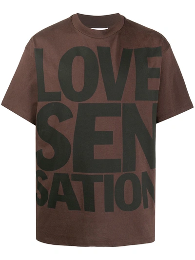 Honey Fucking Dijon Love Sensation Print T-shirt In Brown