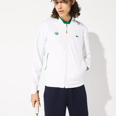 Lacoste Men's Roland Piqué Jacket In White,green |