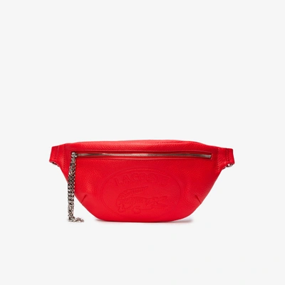 Lacoste Women's Croco Crew Grained Leather Beltbag In Bittersweet