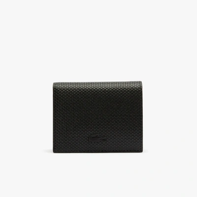 Lacoste Women's Chantaco Small Piqué Leather Snap Wallet - One Size In Black