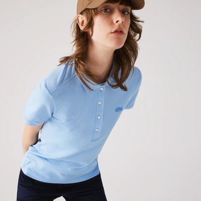 Lacoste Women's L.12.d Slim Fit Stretch Mini Piqué Polo - 48 In Blue