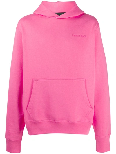 Adidas Originals By Pharrell Williams Embroidered Logo Hoodie In Pink