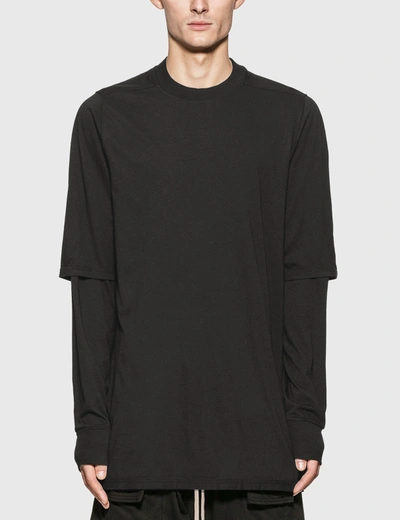 Rick Owens Drkshdw Hustler Long Sleeve T-shirt In Black