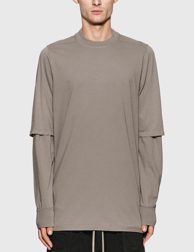 Rick Owens Drkshdw Hustler Long Sleeve T-shirt In Black