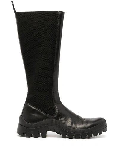 Atp Atelier Bitonto Black Leather Knee-high Boots