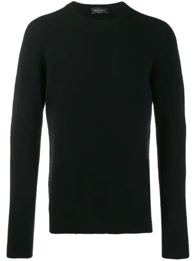 Roberto Collina Slim-fit Knit Sweater In Black