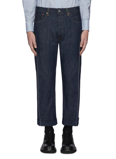 Karmuel Young 're-edited' Cuboid Fit Levi Jeans In Blue