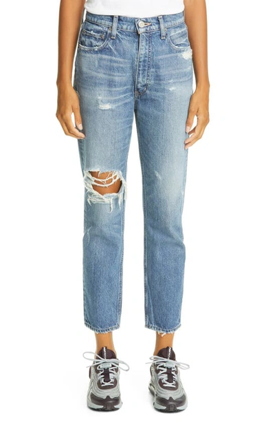 Moussy Vintage Marshall Boyfriend Skinny Jeans In Blu 110