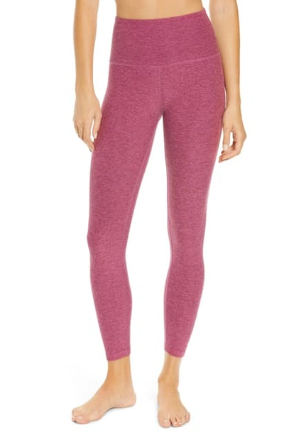 Beyond Yoga Midi High Waist Leggings In Desert Berry-blush Blooms