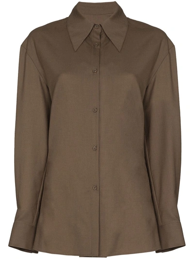 Low Classic Button-up Long-sleeve Shirt In Green