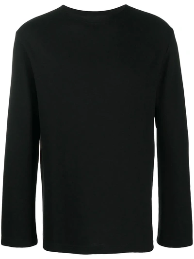 Lemaire Jersey Knit Long-sleeve Jumper In Black