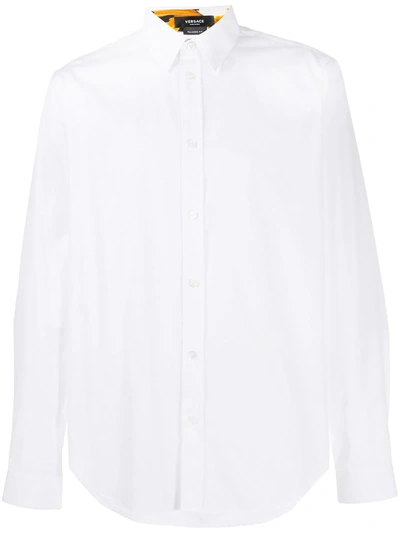 Versace Inner Collar Detail Shirt In White