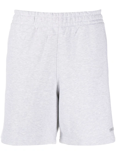 Adidas Originals By Pharrell Williams X Pharrell Williams Embroidered Logo Track Shorts In Grey